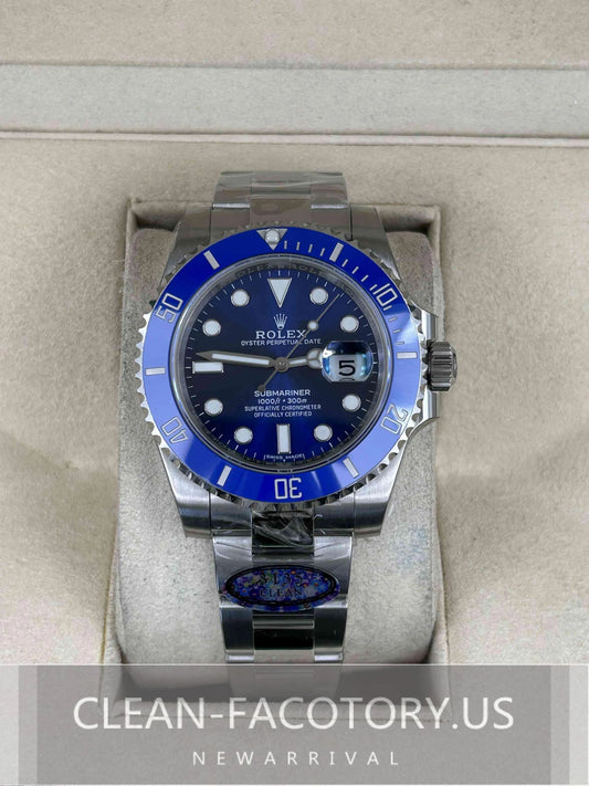 Clean Factory Submariner 116619LB 40mm Blue Dial, “Smurf” Ceramic Bezel, 904L Steel, Best Edition 3135 Movement