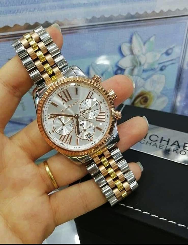 Montre MK Lexington Argentée et Dorée Pour Femme