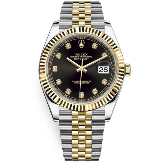 Datejust 36mm 2 Tones Fond Noir Pour Femme