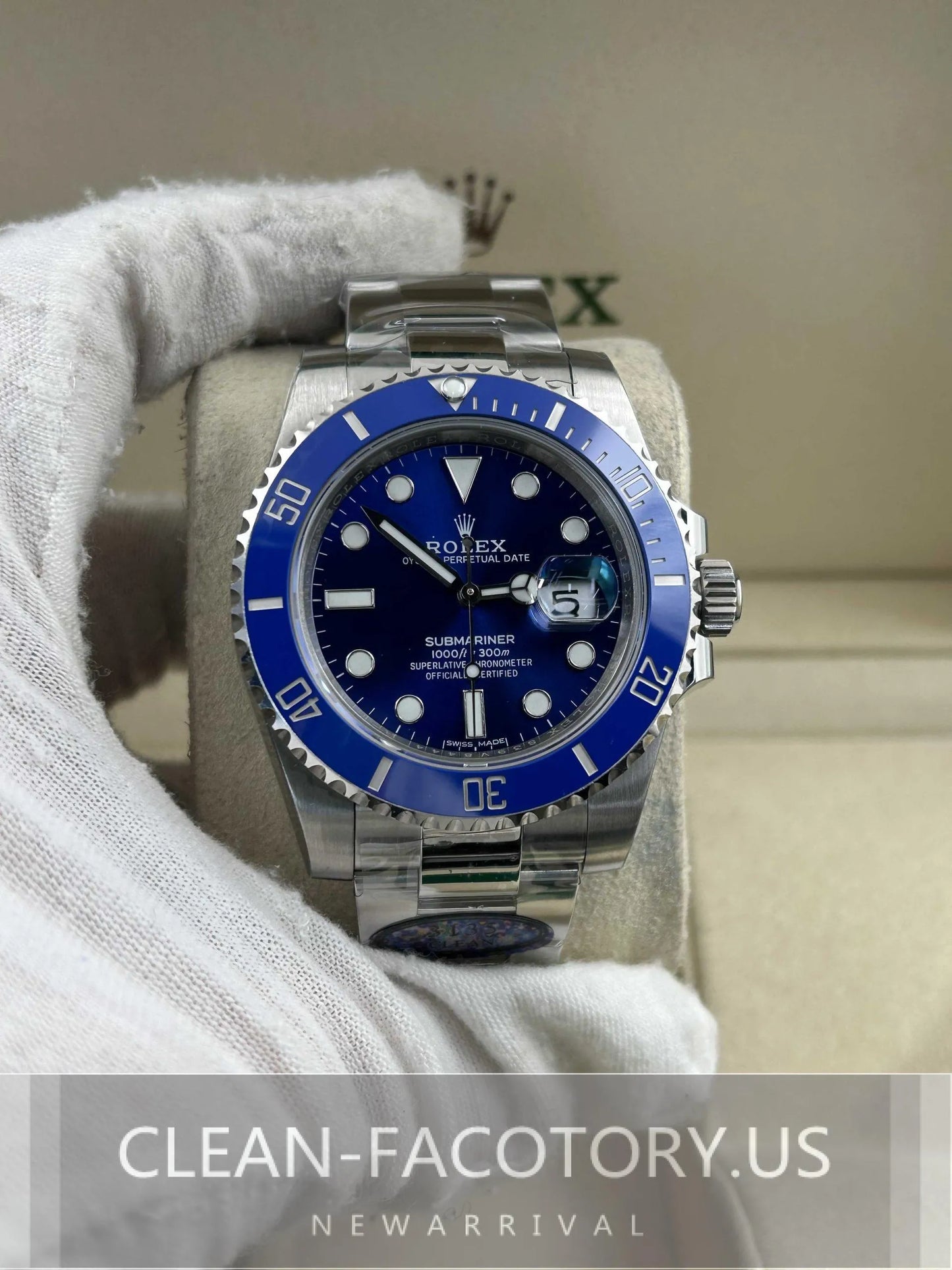 Clean Factory Submariner 116619LB 40mm Blue Dial, “Smurf” Ceramic Bezel, 904L Steel, Best Edition 3135 Movement