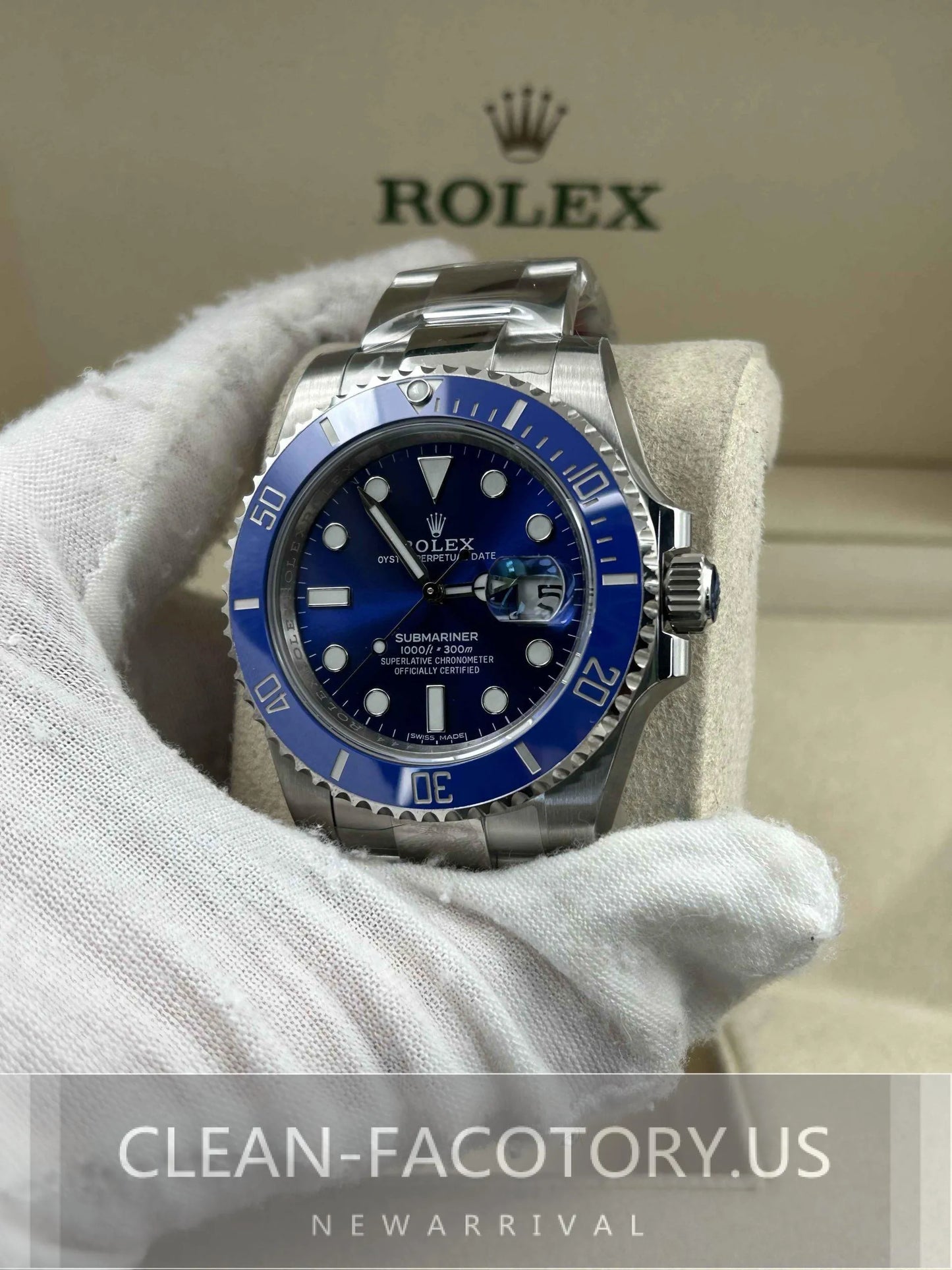 Clean Factory Submariner 116619LB 40mm Blue Dial, “Smurf” Ceramic Bezel, 904L Steel, Best Edition 3135 Movement