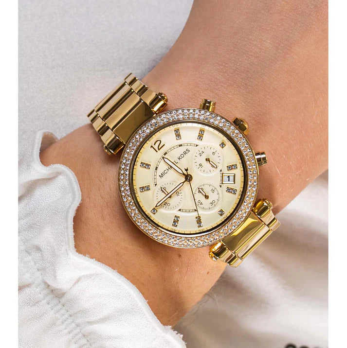 Montre MK Parker Chronographe Dorée Pour Femme