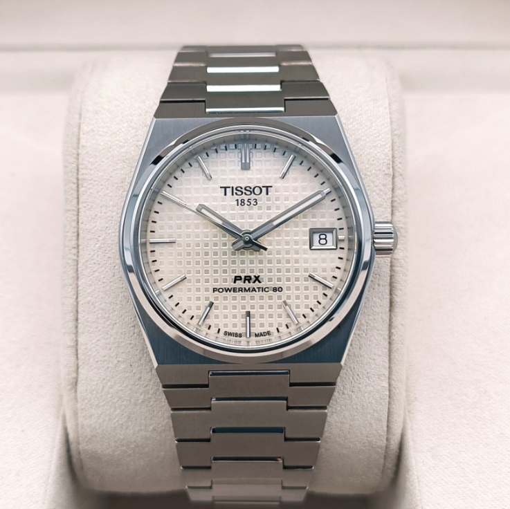 TISSOT PRX POWERMATIC 80 40mm BLANC POUR HOMME