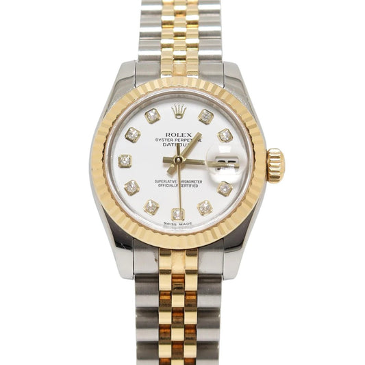 Datejust 36mm Two-tones Fond Blanc Pour Femme