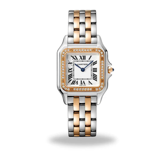 Montre Panthère de Cartier Argentée et gold diamond Pour Femme