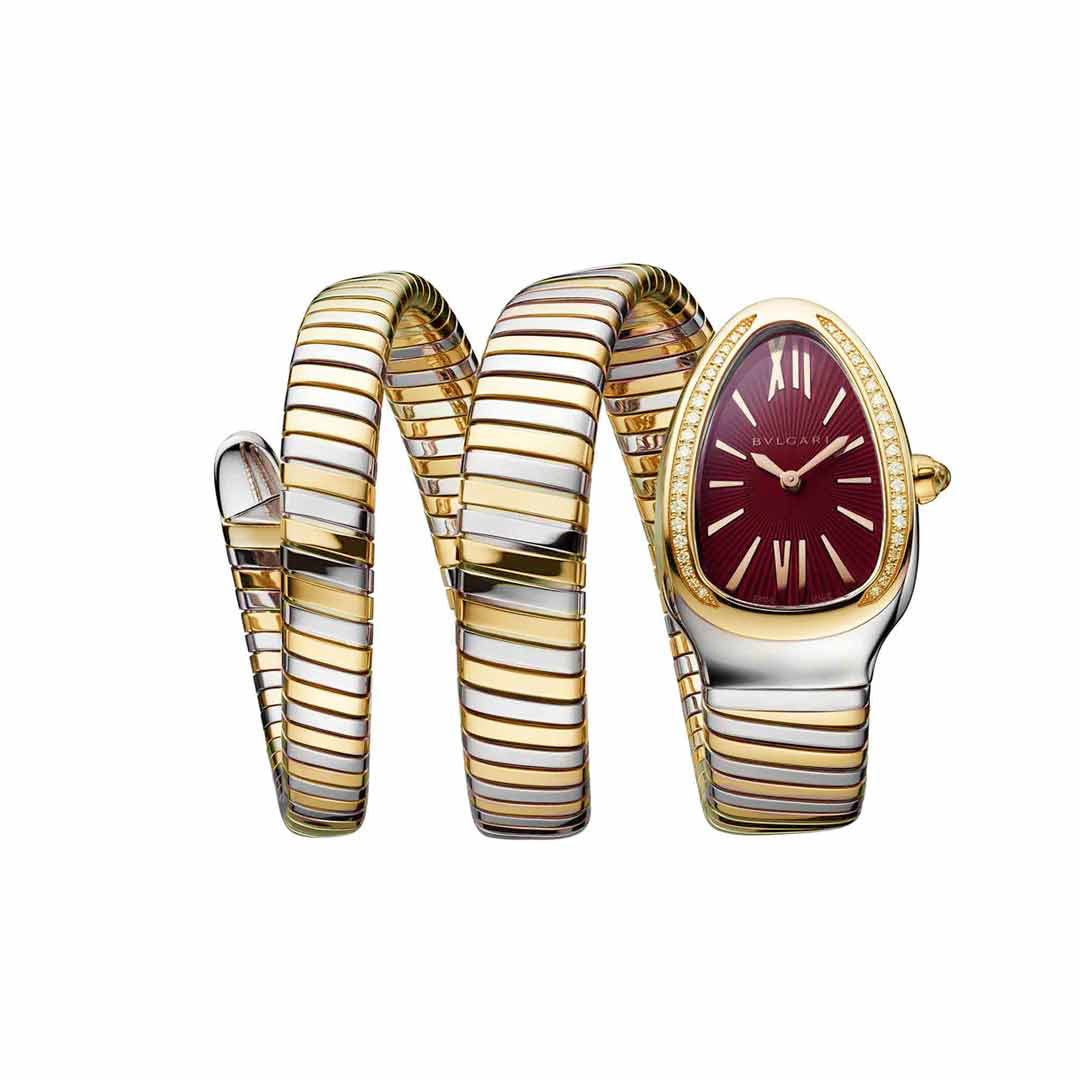 BVLGARI SERPENTI TUBO 3 SPIRAL BRIQUE