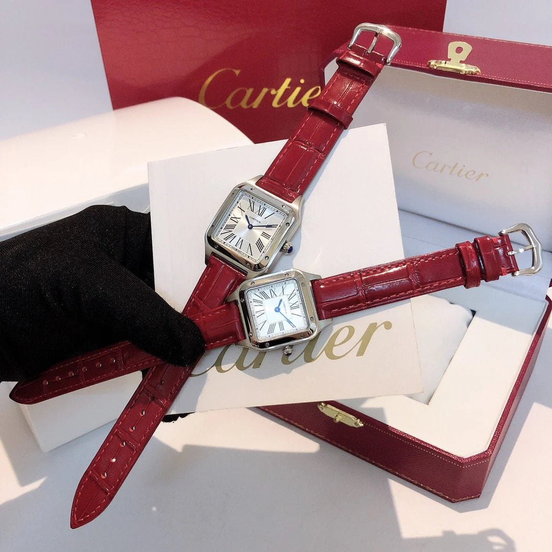 CARTIER SANTOS BORDEAUX PETIT MODÈLE