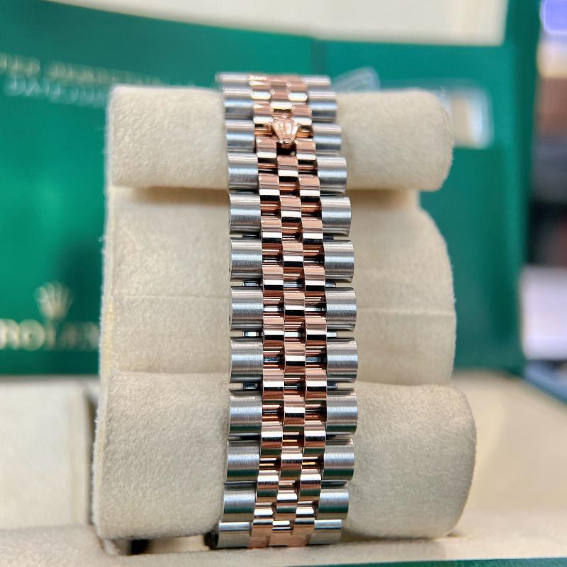 DateJust 116231 Diamond Demi Rose Gold Fond Beige