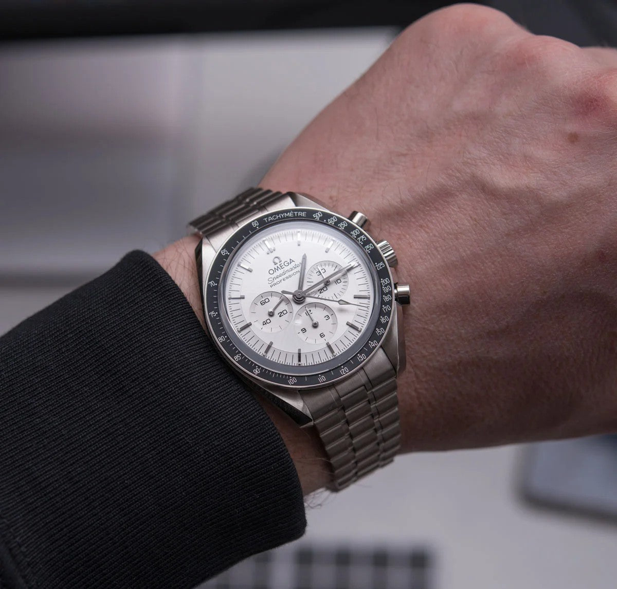 SPEEDMASTER CHRONOGRAPHE-FOND BLANC