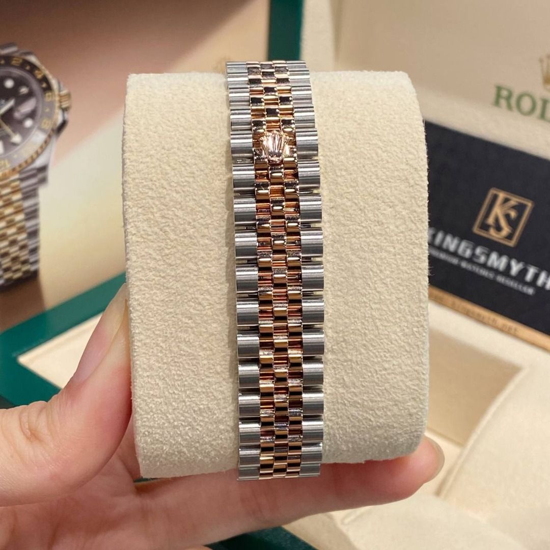 Datejust Two-tone fond argenté rose gold  (chiffres en diamant) 36mm