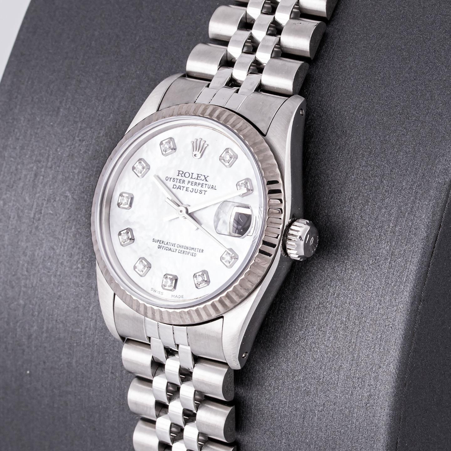 Datejust 36mm Fond Blanc Automatique Jubilée Pour Femme