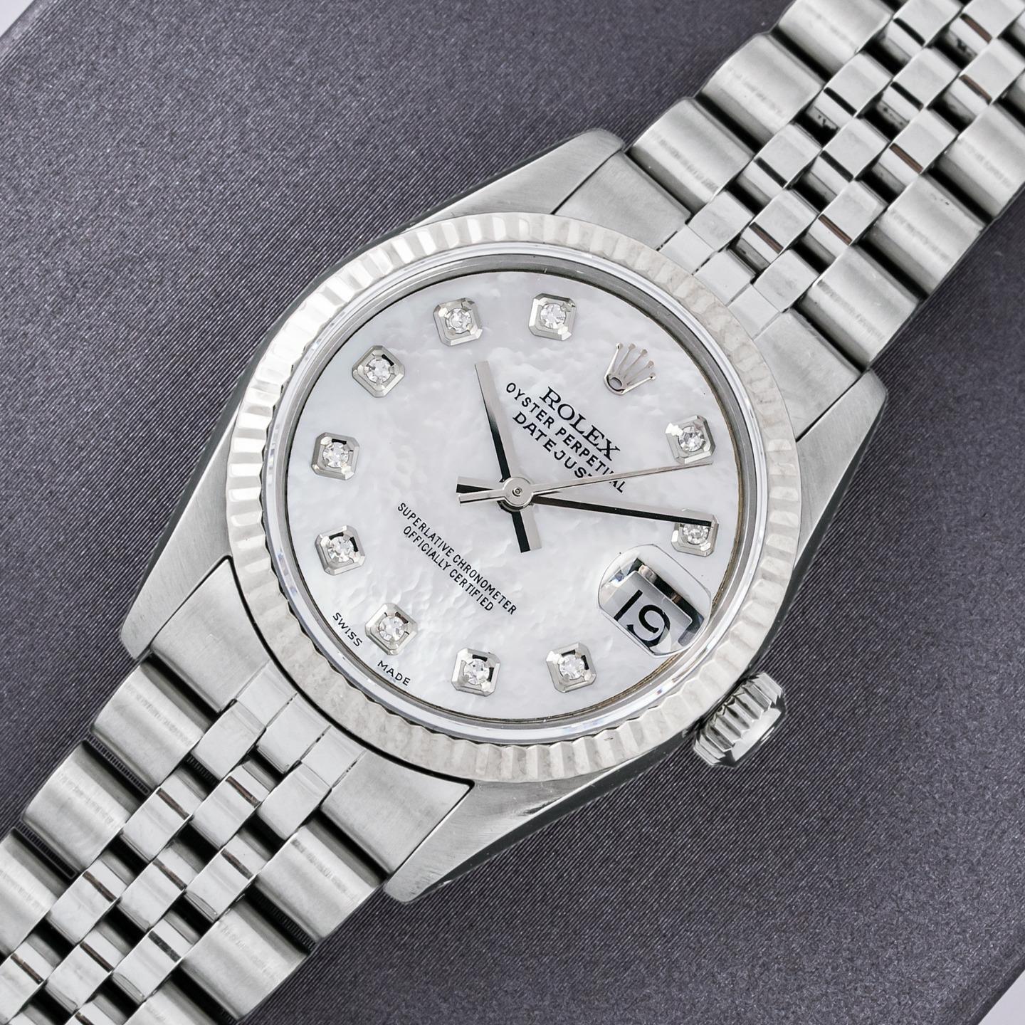 Datejust 36mm Fond Blanc Automatique Jubilée Pour Femme