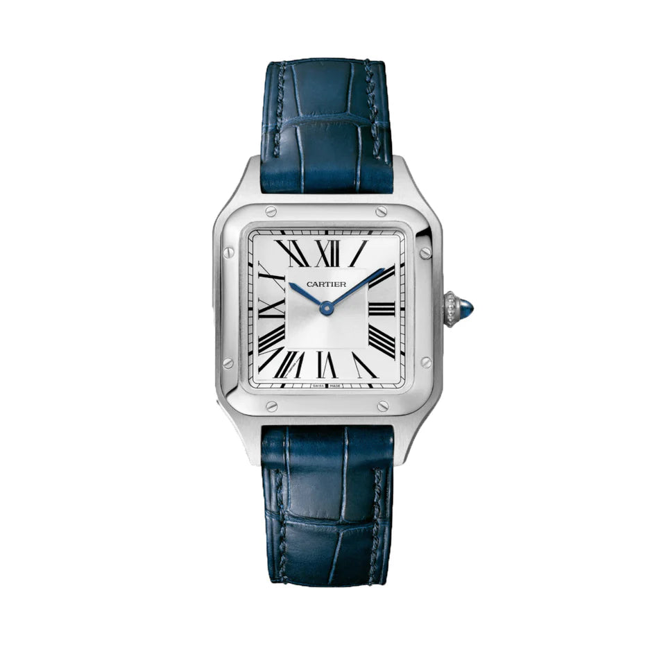 Montre Cartier Dumont Bracelet Cuir Bleu