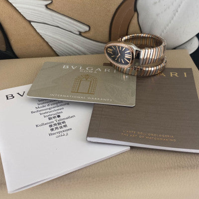 BVLGARI SERPENTI SILVER BLACK DIAMOND SERTIE