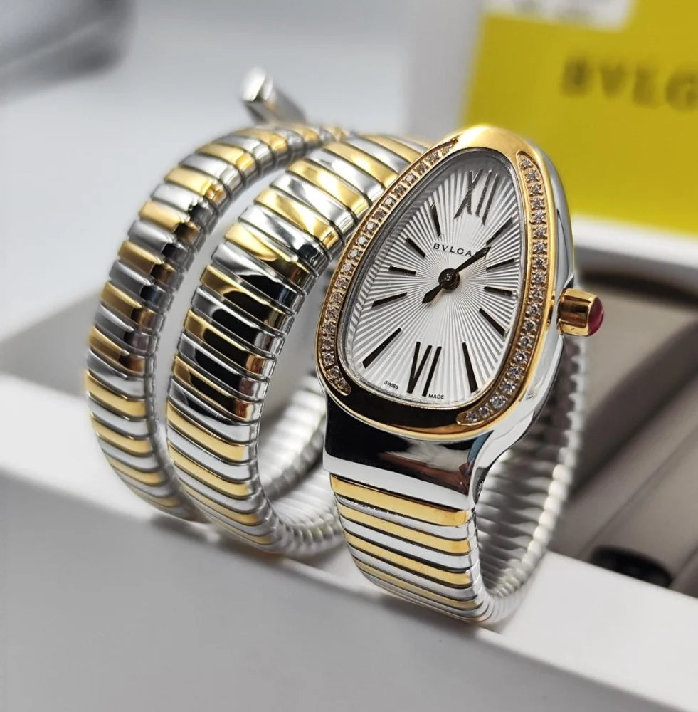 BVLGARI SER PENTI TUBO TWO TONE 3 SPIRAL